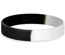 Blank Custom Rubber Wristbands Black White