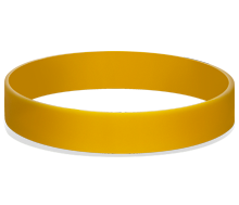 Custom Debossed Silicone Wristbands Gold
